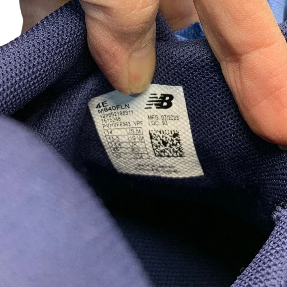 New Balance Fresh Foam X‎ Mens Running Shoes Blue Yellow Size 14 4E - Picture 10 of 11